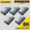 Essager USB-C to HDMI-Compatible DP VGA Mini DisplayPort Adapter 8K 60Hz/4K 120Hz High-Definition Video Converter for MacBook P